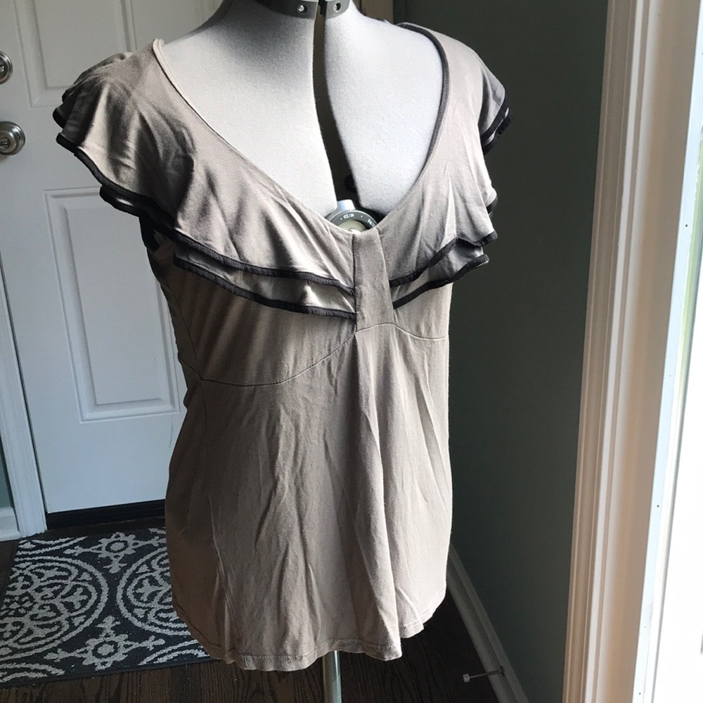 H&M Scoop Neck Flutter Sleeve Top